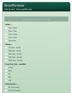 hologrammetiketten, hologramm etiketten, bestellung